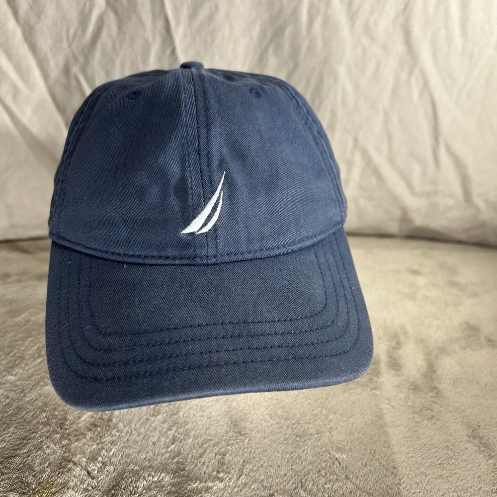 Nautica Navy Blue "J-Class" Logo Cotton‎ Baseball Cap – Adjustable